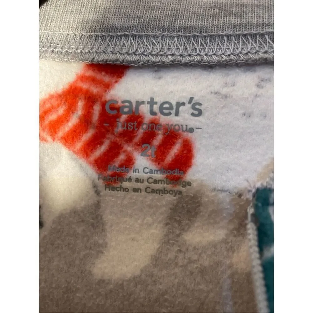 Carters, unisex, toddler, one piece, polar bear, fleece pajamas S/T